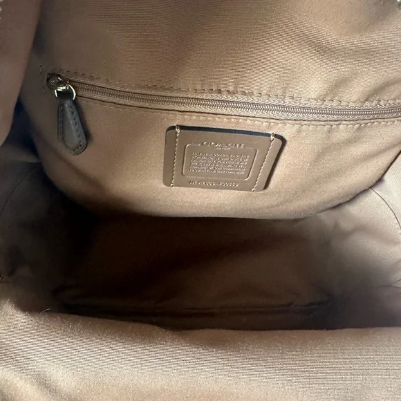 Coach Ivory Mini Backpack with Gold Accents / Bifold Wallet Included - Picture 6 of 16